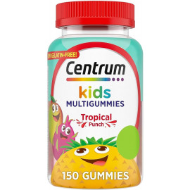 Centrum 150 Gomitas multivitamínicas para niños, sabor a ponche tropical hechas con sabores naturales