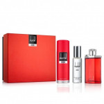 Set Desire Red London Men 3 Pc Set 3.4 Oz. / 1.0 Edt / 6.6 Oz Bs