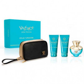 Set Versace Dylan Turquoise Women 4 Pc 3.4 Oz. Edt / 3.4 Bg /