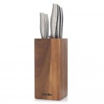 Set 5 Cuchillos Con Block Acero Inox