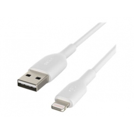 Belkin BOOST CHARGE - Cable Lightning - Lightning macho a USB macho - 1 m - blanco - para Apple 10.5-inch iPad Pro; 12.9-inch iPad Pro (2nd generation); iPhone 11, 11 Pro, 11 Pro Max, 8, XR, XS, XS Max