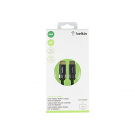 Belkin High Speed HDMI Cable - HDMI con cable Ethernet - HDMI macho a HDMI macho - 2 m - compatibilidad con 4K