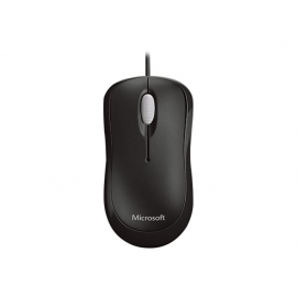 Microsoft Basic Optical Mouse - Ratón - diestro y zurdo - óptico - 3 botones - cableado - USB - negro