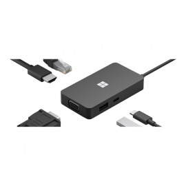 Microsoft USB-C Travel Hub - Estación de conexión - USB-C - VGA, HDMI - GigE