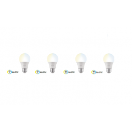 Nexxt Solutions Connectivity - Light Bulb - A19 CCT 110V 4PK - Conexion Wi-Fi - Bombillo de luz blanca regulable - Compatible con Amazon Alexa y Google Assistant - 800 Lumen - 9W (Equivalente a 60 W) - 110 V /220 V