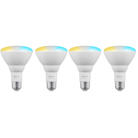 Nexxt -Solutions Connectivity - NHB-W2104PK -  Light Bulb - Paquete de 4 - Conexión Wi-Fi - Compatible con Amazon Alexa y Google Assistant - 110 V