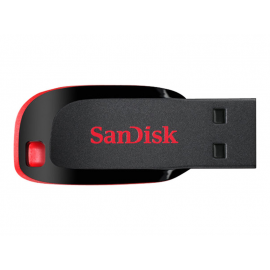 SanDisk Cruzer Blade - Unidad flash USB - 64 GB - USB 2.0 - negro, rojo