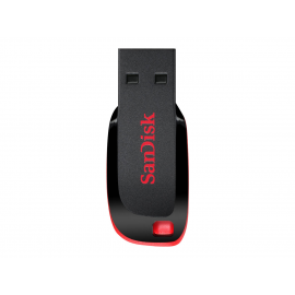 SanDisk Cruzer Blade - Unidad flash USB - 64 GB - USB 2.0 - negro, rojo