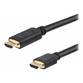 StarTech.com Cable HDMI de alta velocidad Activo CL2 24AWG de 20m - Cable HDMI de Instalación de Pared UltraHD 4kx2k (HDMM20MA) - Cable HDMI - HDMI macho a HDMI macho - 20 m - doble blindado - negro