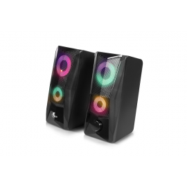 Xtech - Incendo Speakers - 2.0-channel - Negro - Gaming - Led lights - USB powered 