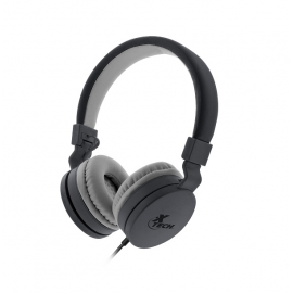 Xtech Alloy - XTH-340 - Auriculares con diadema - Cableado - Audífono: Unidad del parlante: Fi40mm - Máxima potencia de salida (R.M.S.): 10mW - Respuesta de frecuencia: 20Hz 20kHz - Sensibilidad: 105 ± 3dB/mW (N.P.S a 1kHz) - Micrófono: Tipo: Integrado e