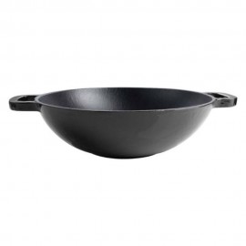 Wok 30cm Negro Hierro Fundido